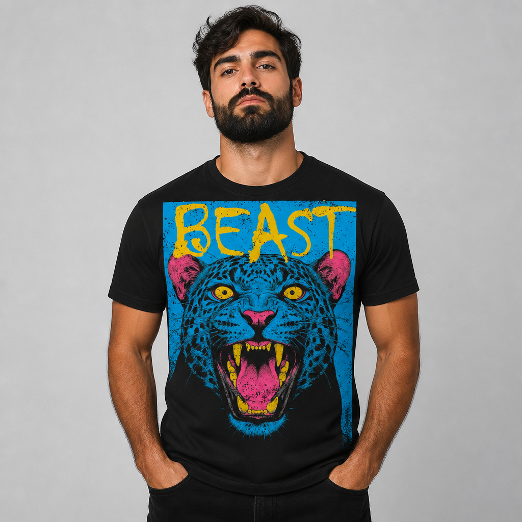 Beast Black Panther Grunge Animal T-Shirt
