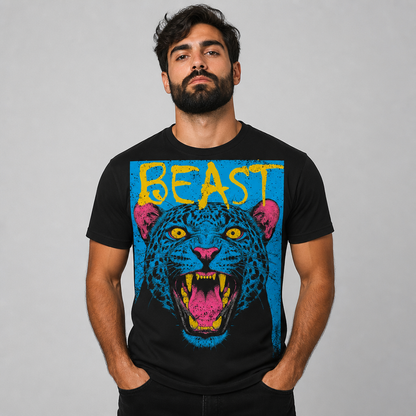 Beast Black Panther Grunge Animal T-Shirt