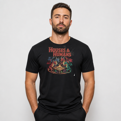 Houses and Humans D&D Gift T-Shirt Dungeons and Dragons