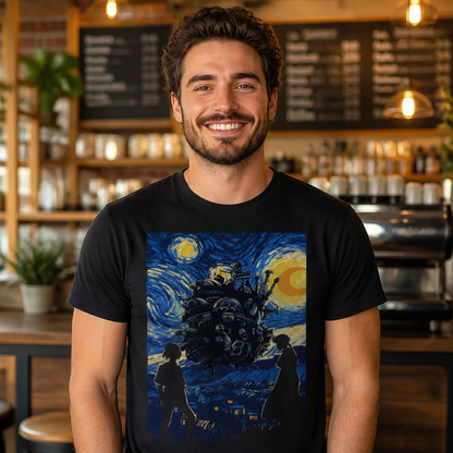 Starry Night Moving Castle T-Shirt