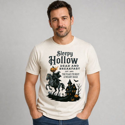 Sleepy Hollow Halloween Dead and Breakfast Headless Horseman T-Shirt