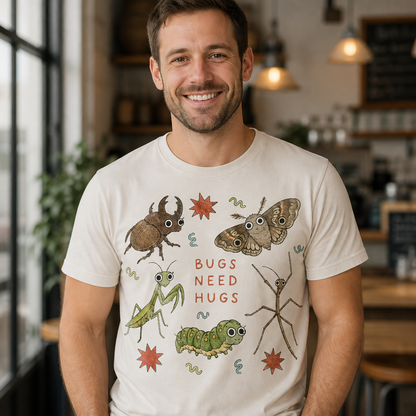 Cute T-Shirt With Insect Friends Bugs Need Hugs Funny T-Shirt