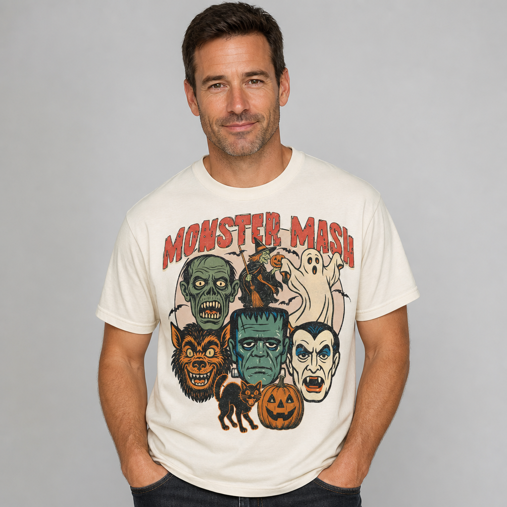 Monster Mash Retro Halloween Theme T-Shirt