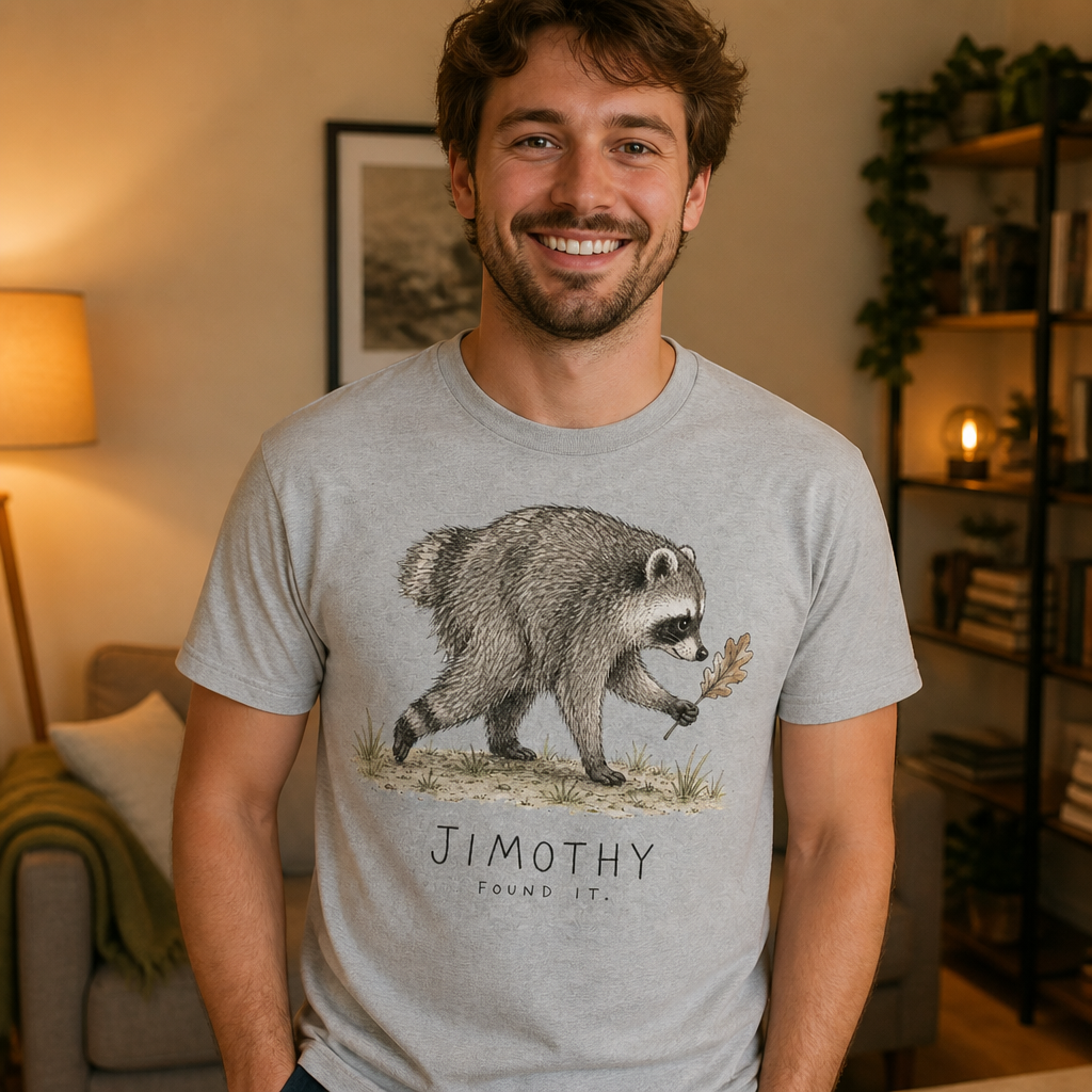 Jimothy Raccoon Found It Comfort Colors Funny Viral Raccoon Meme T-Shirt