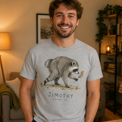 Jimothy Raccoon Found It Comfort Colors Funny Viral Raccoon Meme T-Shirt