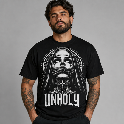 Unholy Nun Gothic Grunge Rock T-Shirt