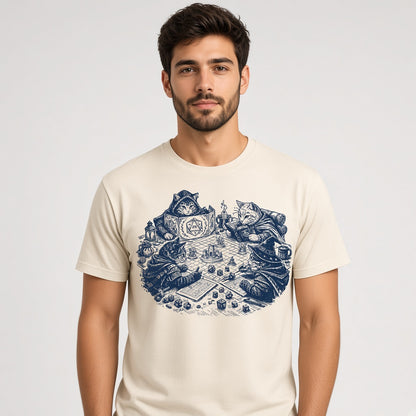 Cats Playing D&D Tabletop RPG T-Shirt