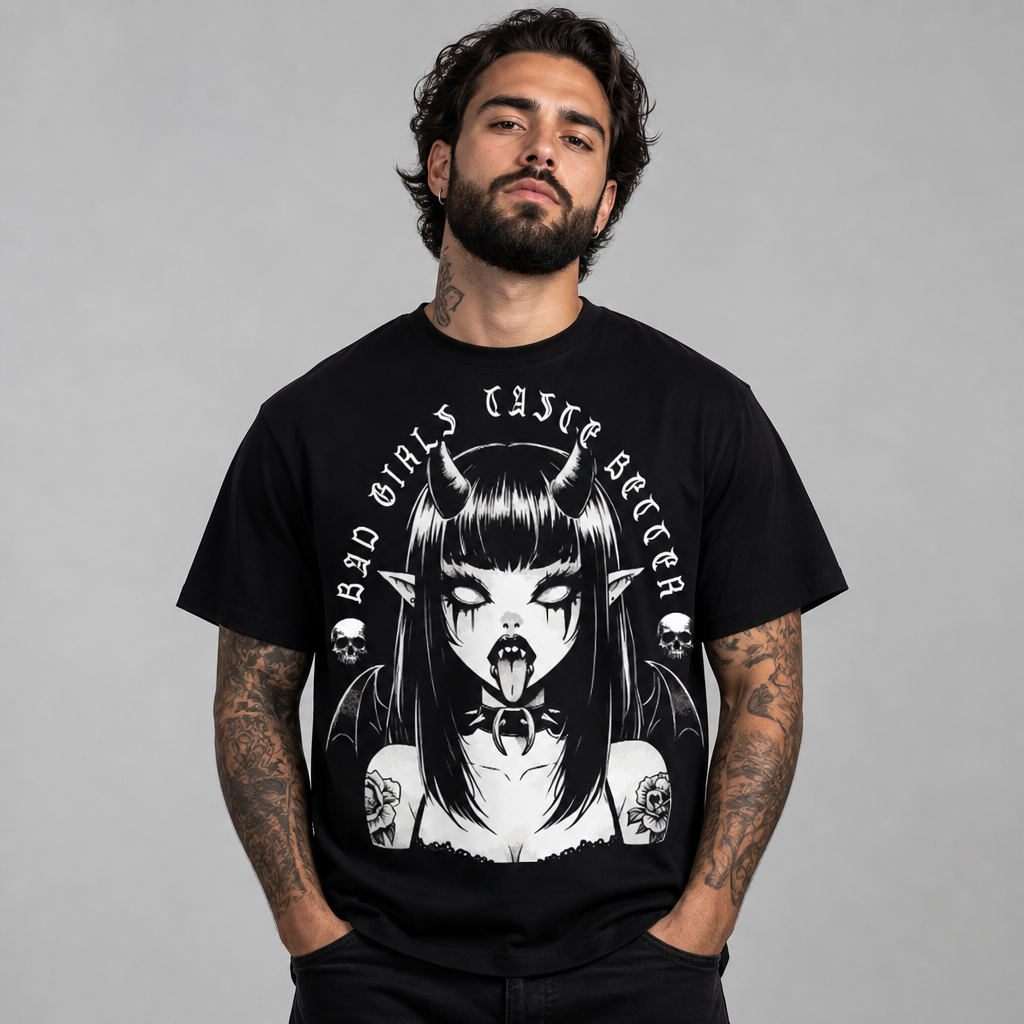 Bad Girls Taste Better Gothic Style T-Shirt