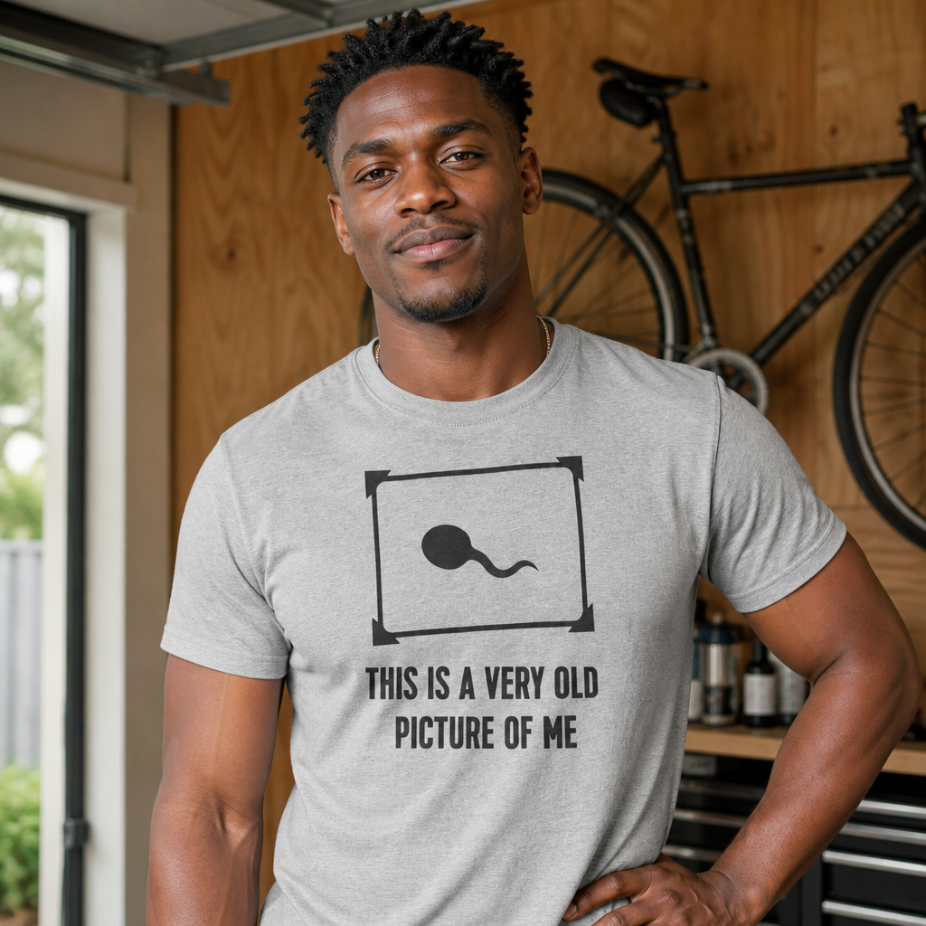 This Is a Very Old Picture of Me Men's Funny Biology Joke Graphic T-Shirt