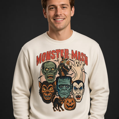 Monster Mash Retro Halloween Theme Sweatshirt