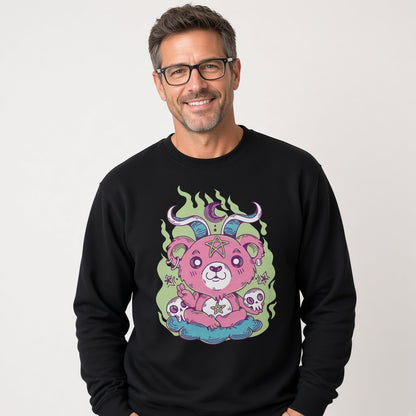 Bear satan sweatshirt, funny sweatshirt, graphic shirts, unisex tshirt, printed sweatshirt