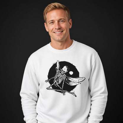 Dragonfly skeleton sweatshirt, funny sweatshirt, graphic shirts, unisex tshirt, printed sweatshirt
