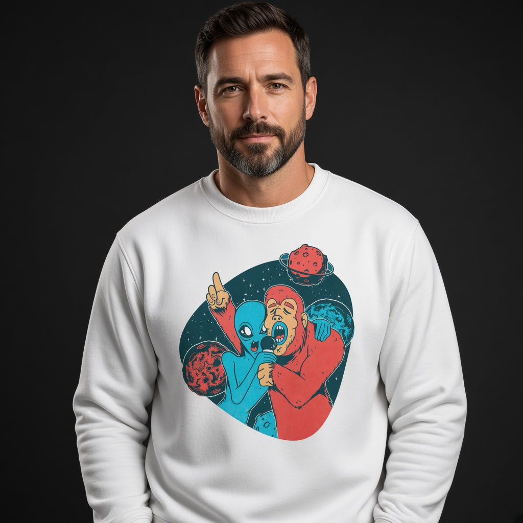 Karaoke sweatshirt, funny sweatshirt, graphic shirts, unisex tshirt, printed sweatshirt
