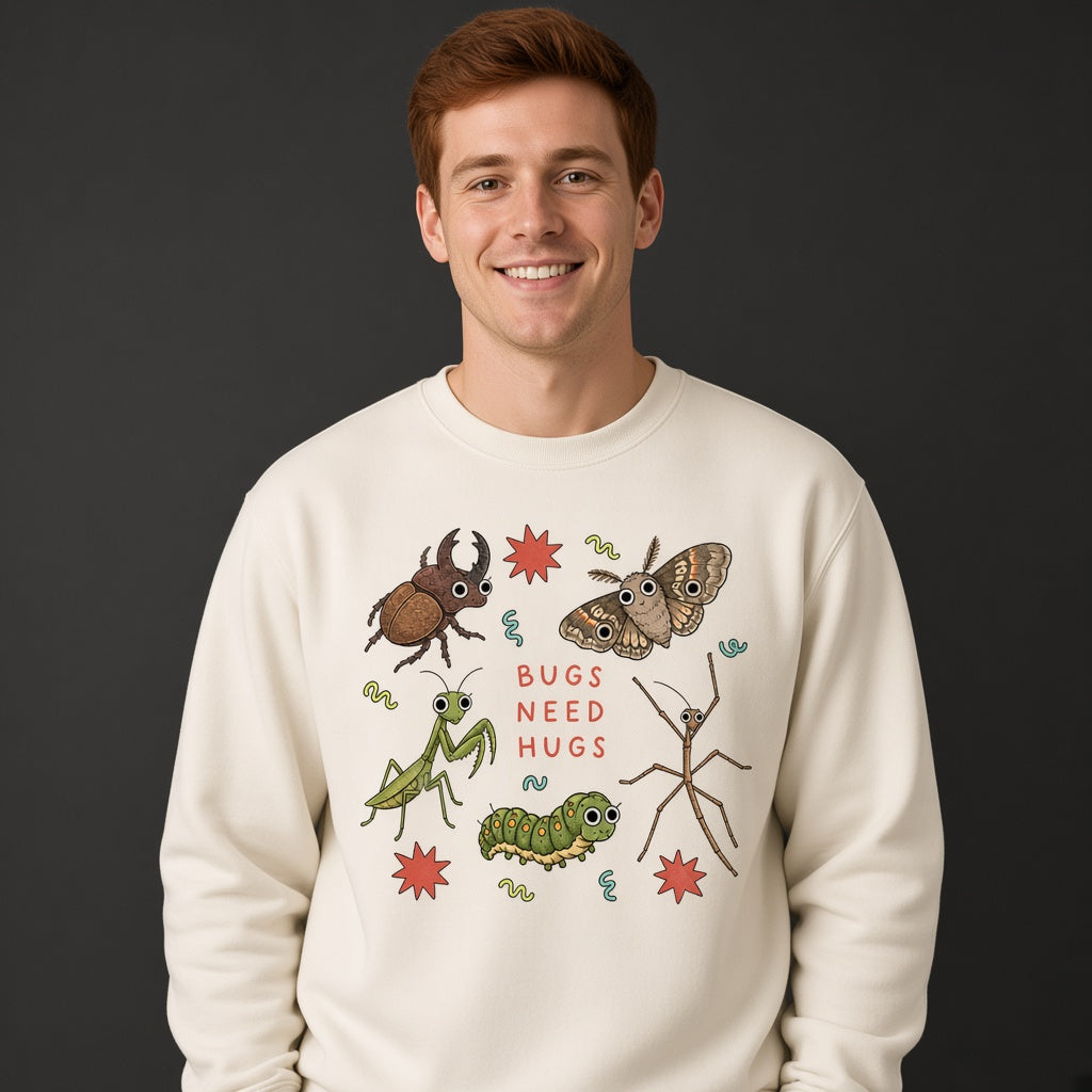 Cute Sweatshirt With Insect Friends Bugs Need Hugs Funny Sweatshirt