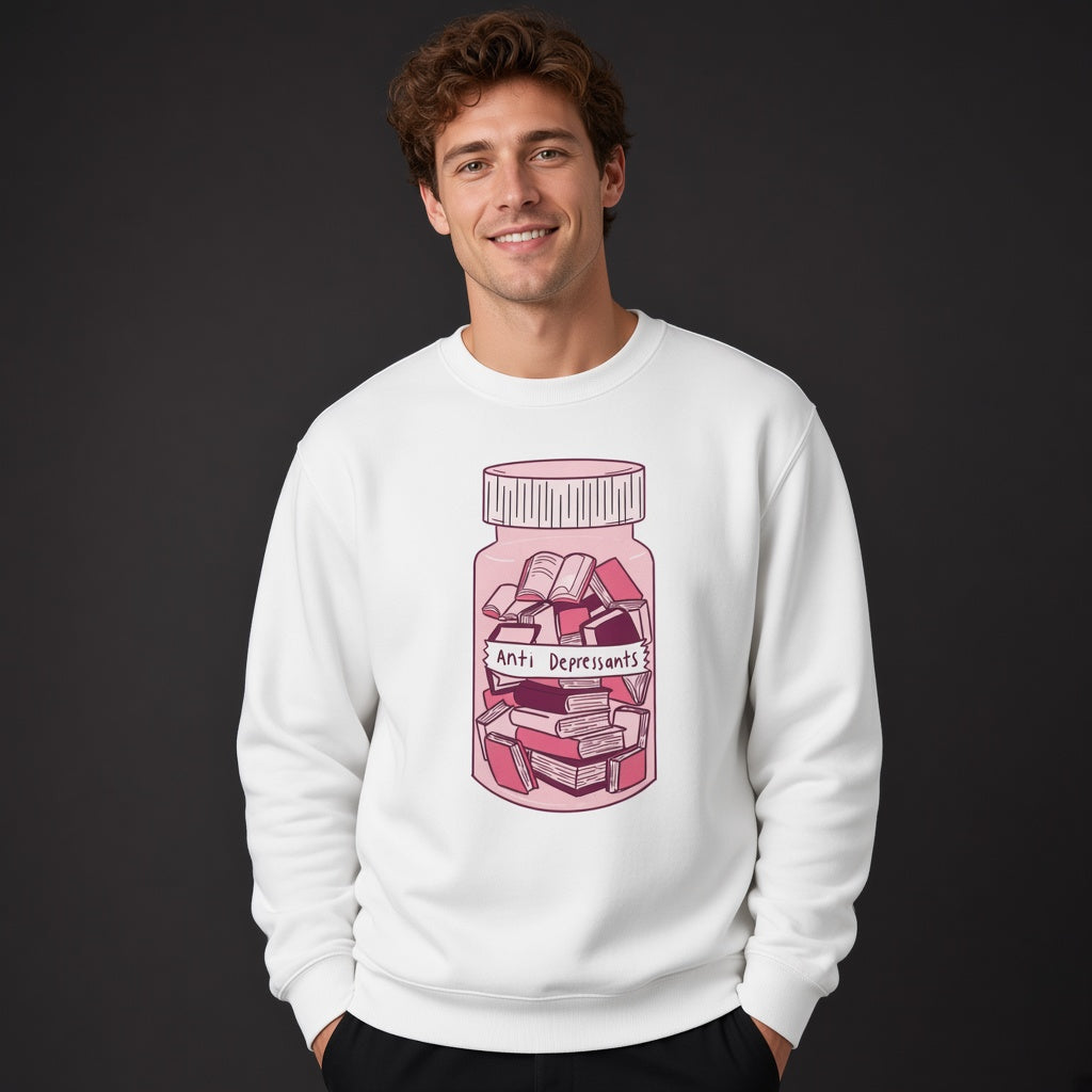 Books are the best antidepressant sweatshirt, funny sweatshirt, graphic shirts, unisex tshirt, printed sweatshirt