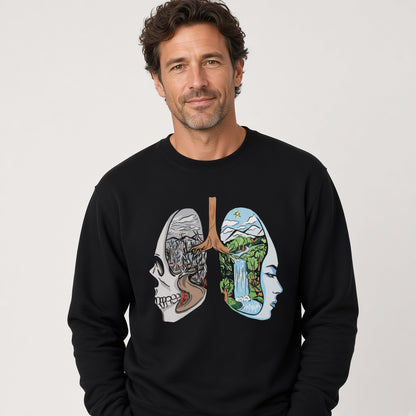 Lungs sweatshirt, funny sweatshirt, graphic shirts, unisex tshirt, printed sweatshirt