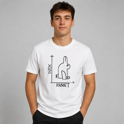 Funny Duck Rabbit Optical Illusion Graph T-Shirt