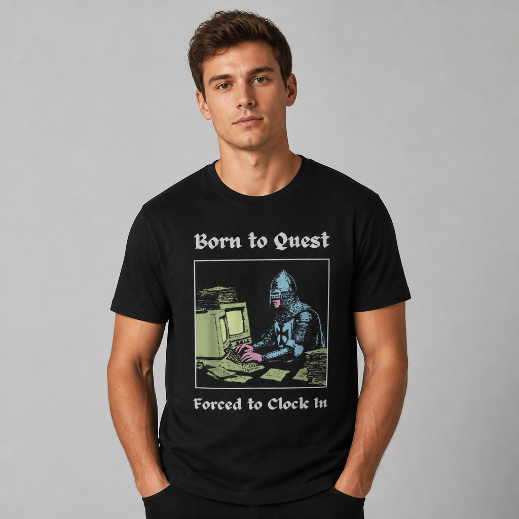 Born to Quest Forced to Clock In T-Shirt