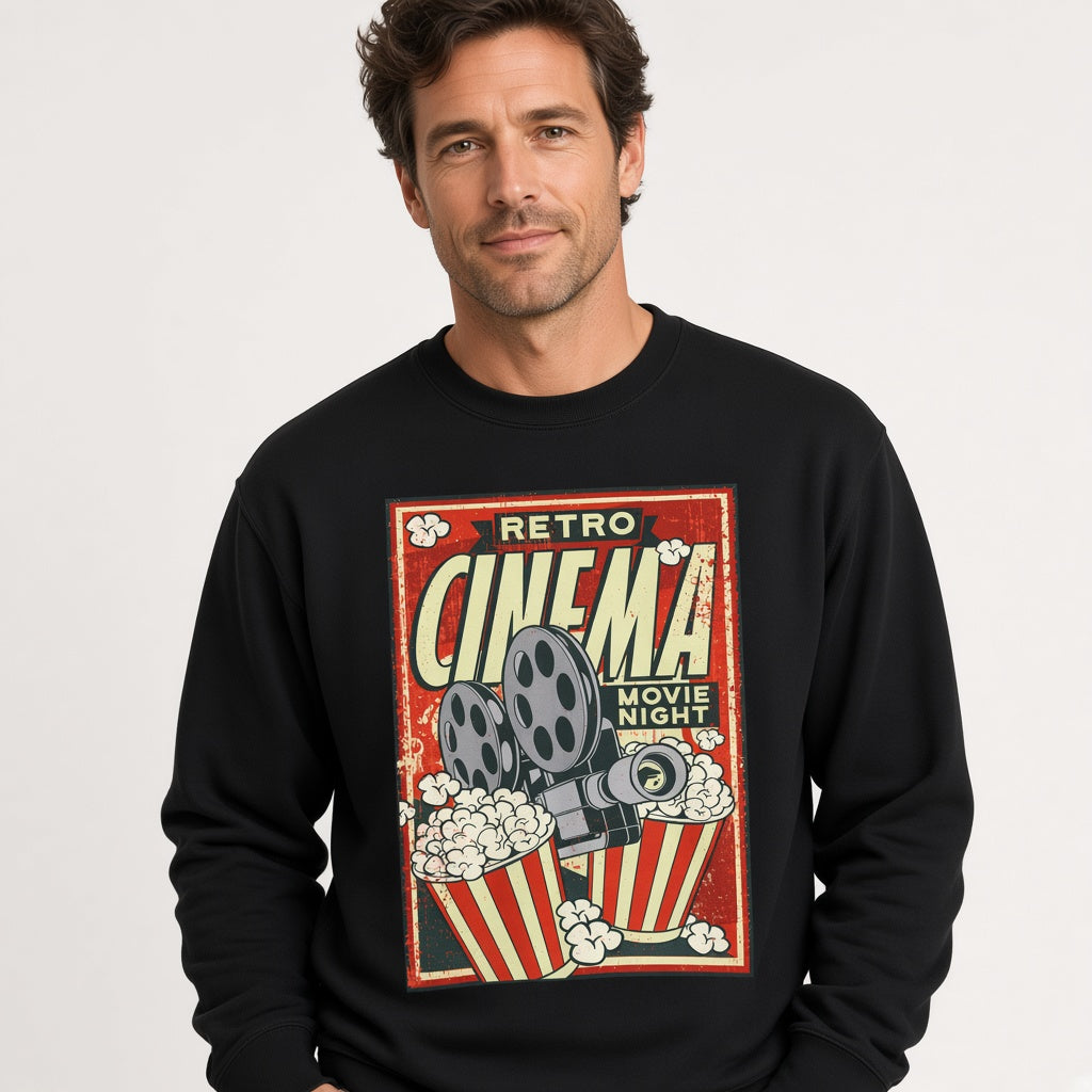 Retro cinema poster Sweatshirt, Funny Unisex sweatshirt