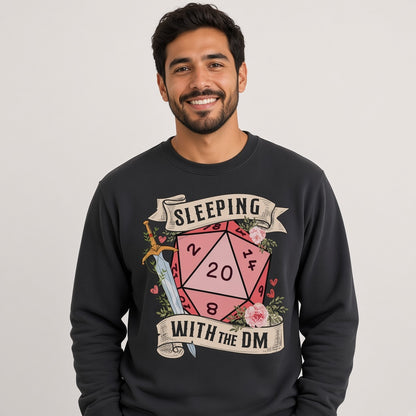Sleeping With the DM Funny D&D D20 Sweatshirt
