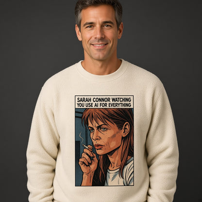 Watching You Use AI Funny Comic Sweatshirt