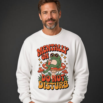 Do Not Disturb Funny Frog Mushroom Sweatshirt