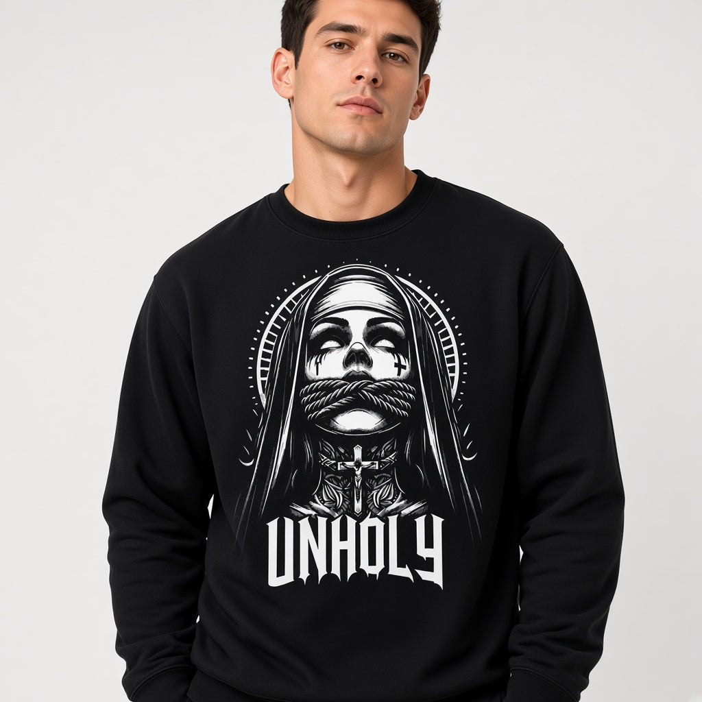 Unholy Nun Gothic Grunge Rock Sweatshirt