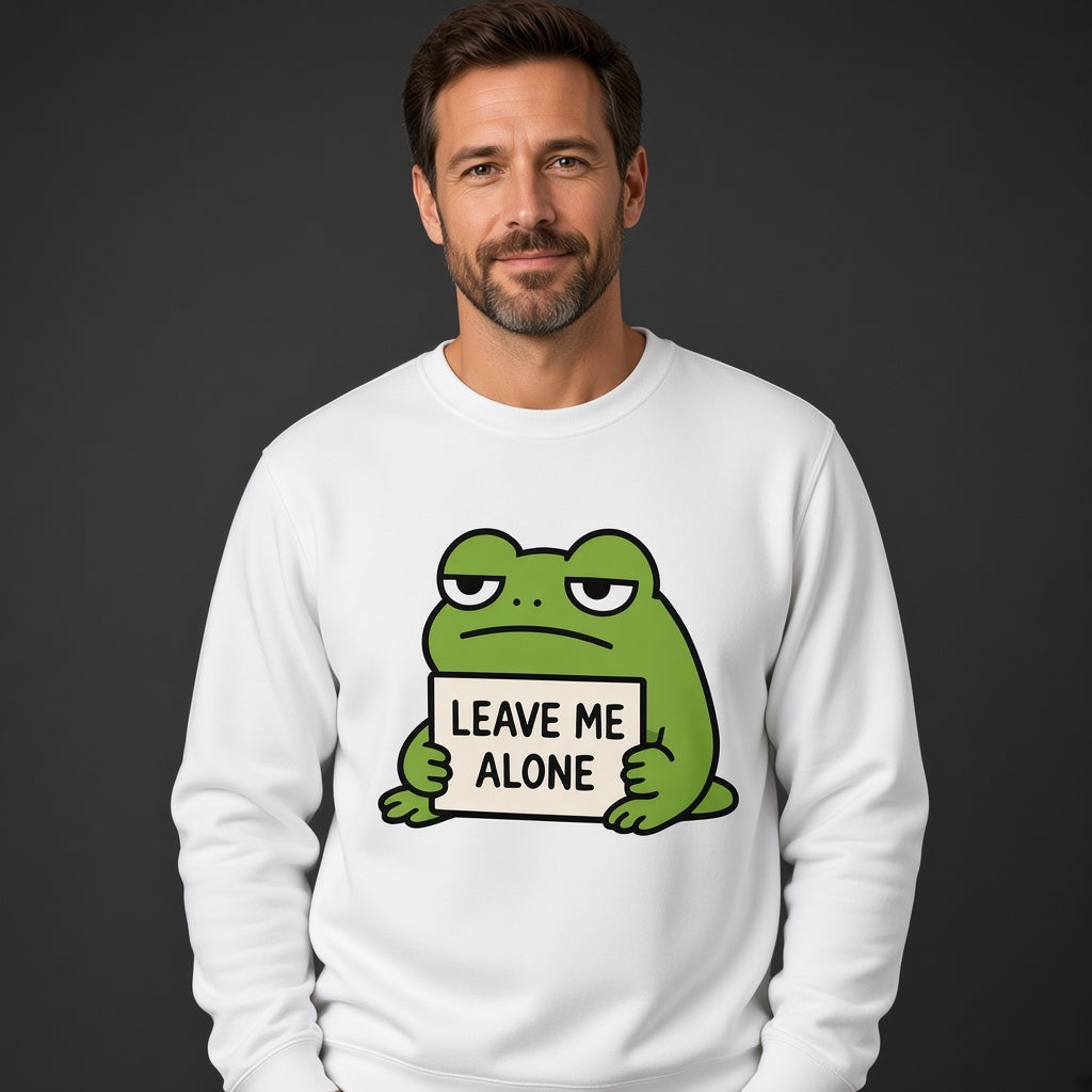 Leave Me Alone Funny Frog Sweatshirt