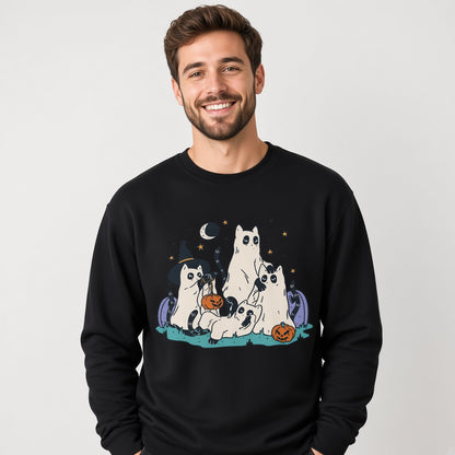 sweatshirt Spooky halloween phantom cats