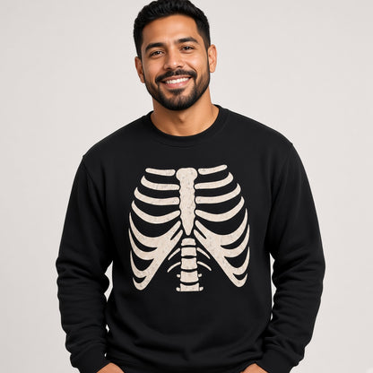 Skeleton Ribcage Scary Halloween Horror Bones Sweatshirt