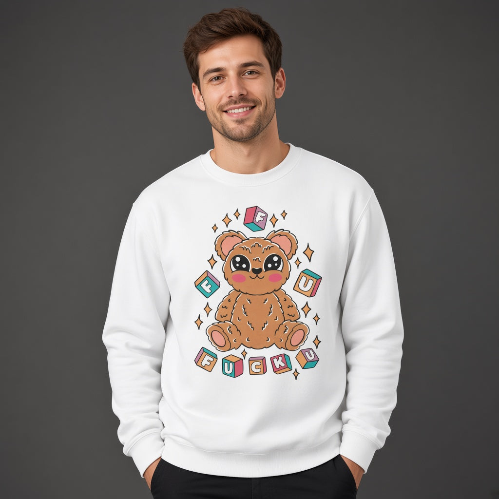 FFU bear sweatshirt, funny sweatshirt, graphic shirts, unisex tshirt, printed sweatshirt