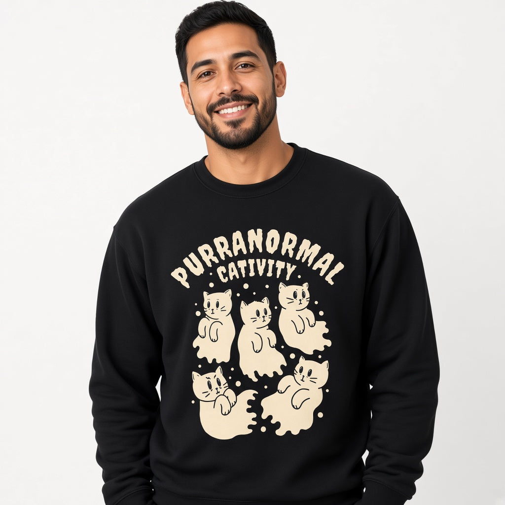 Purranormal Cativity sweatshirt, funny sweatshirt, graphic shirts, unisex tshirt, printed sweatshirt