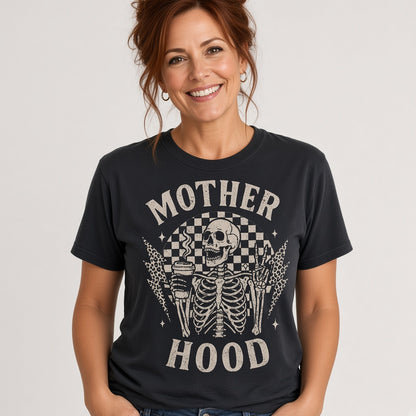 Mother Hood Funny Skeleton T-Shirt for Moms