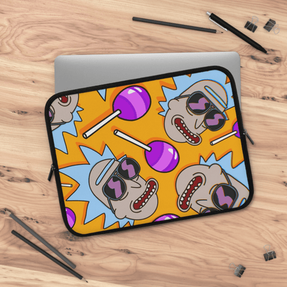 Candy Rick and Morty Laptop sleeve macbook or any laptop 13, 15, 17 inch with print anime blade, Laptop carrying case, laptop bag - Bolt Print