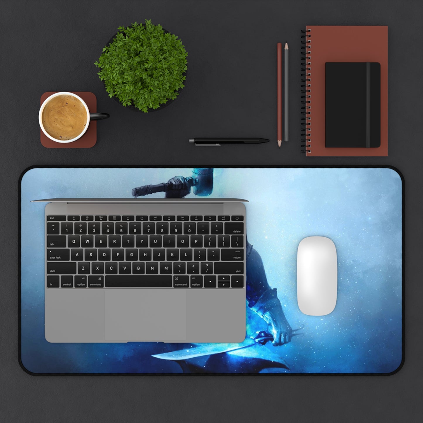 Magic blacksmith Desk Mat, deskmat xl, Gaming keyboard matt, mousepad large, XXL extended deskpad mouse pad, large gaming mousepad - Bolt Print