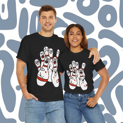 Fun bowling pins t-shirt, graphic shirts, unisex tshirt, printed T-shirt