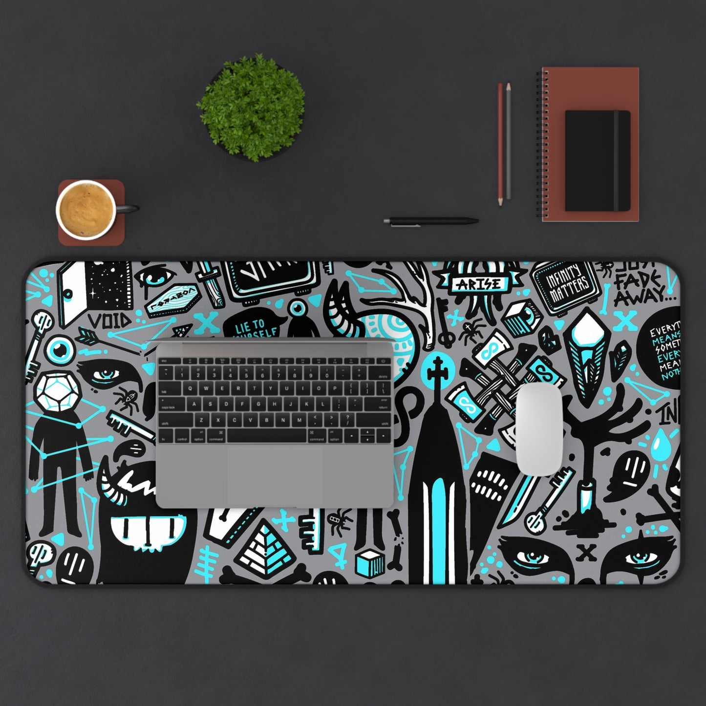 aa3de01c Desk Mat, Gaming keyboard matt, mousepad large, XXL extended deskpad mouse pad - Bold Print