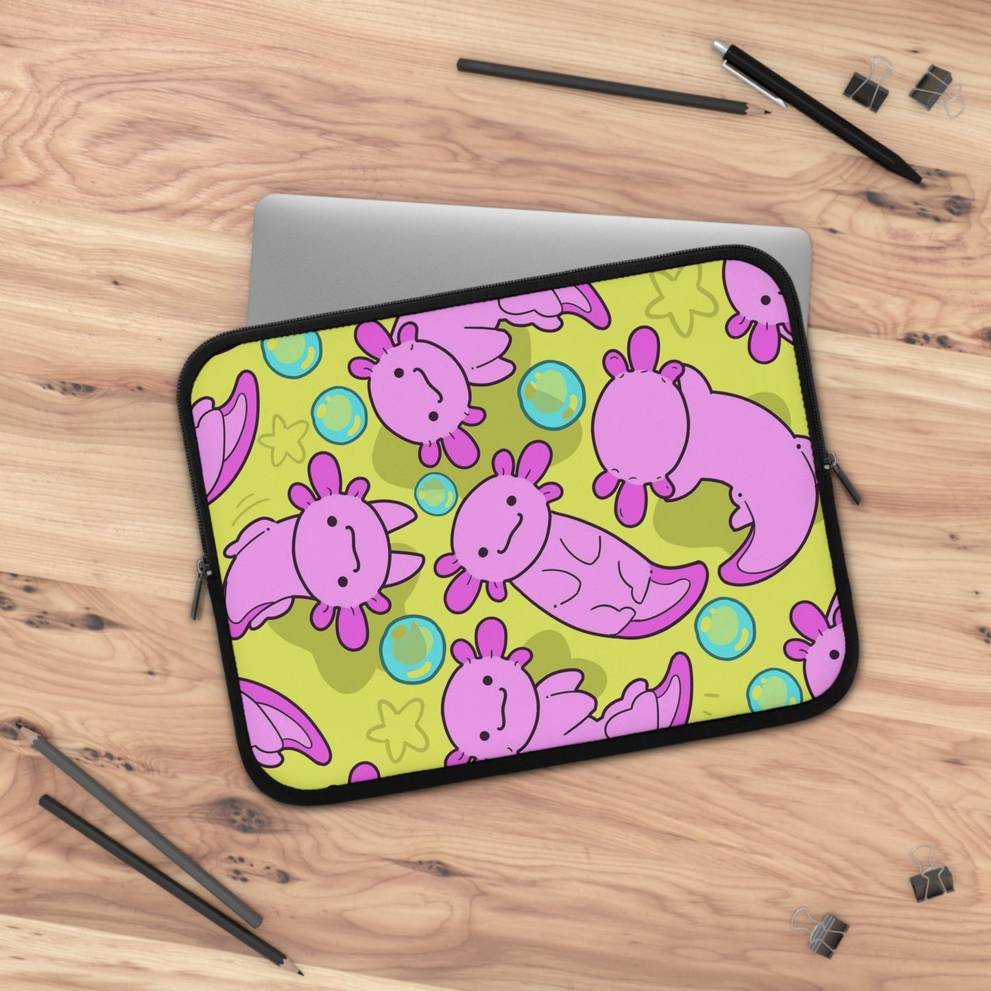 Axolotl Laptop sleeve macbook or any laptop, laptop bag, laptop cover