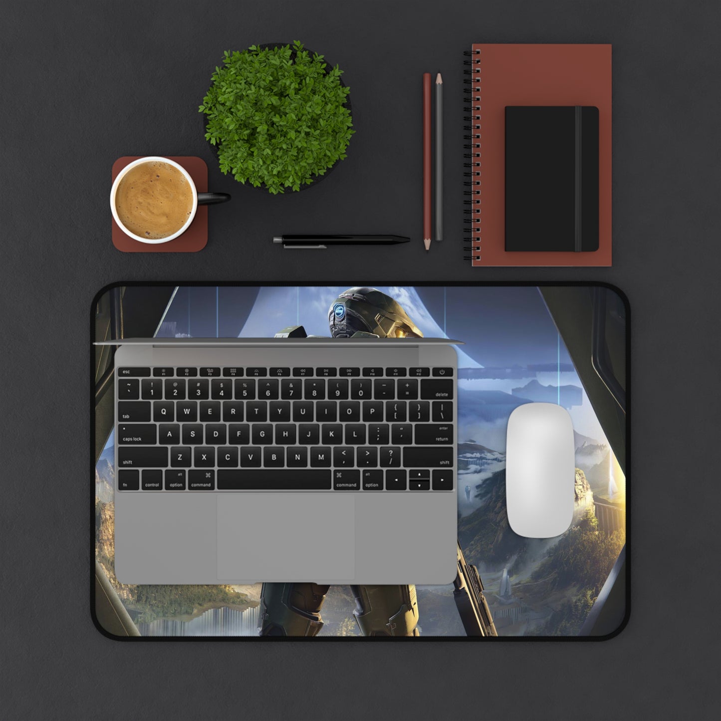 Hallo Desk Mat, Gaming keyboard matt, mousepad large, XXL extended deskpad mouse pad - Bold Print