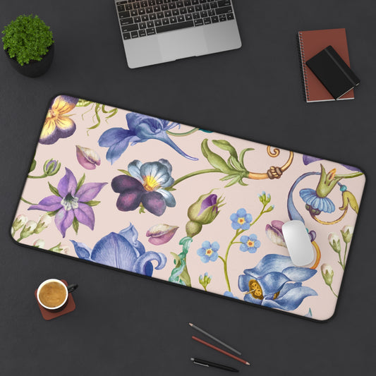 Desk Mat Aesthetic purple floral