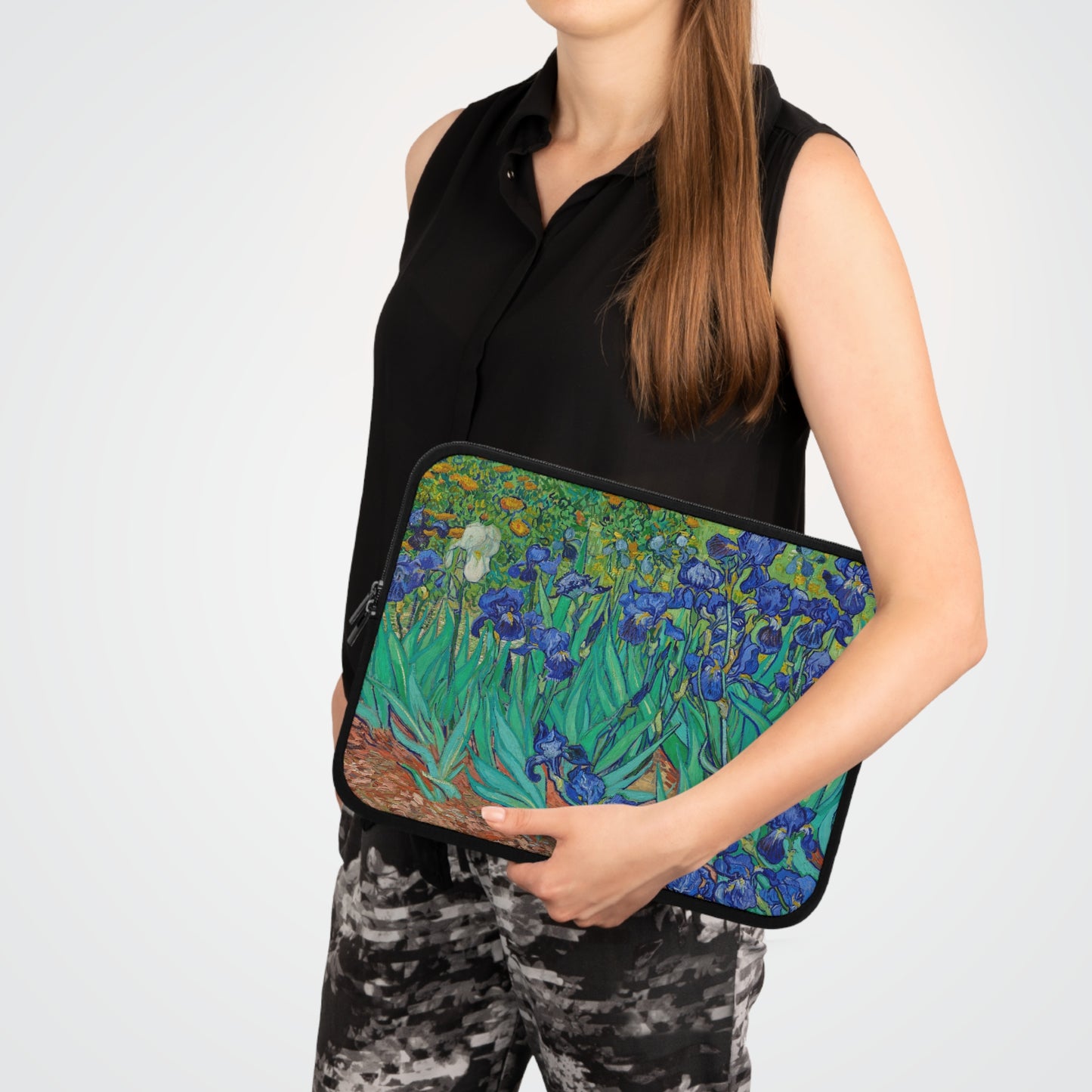 Van Gogh Irises Laptop sleeve macbook or any laptop, laptop bag, Laptop carrying case