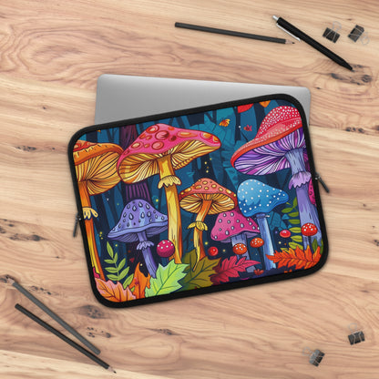 Psychedelic poisonous mushrooms Laptop sleeve macbook or any laptop, laptop bag, Laptop carrying case