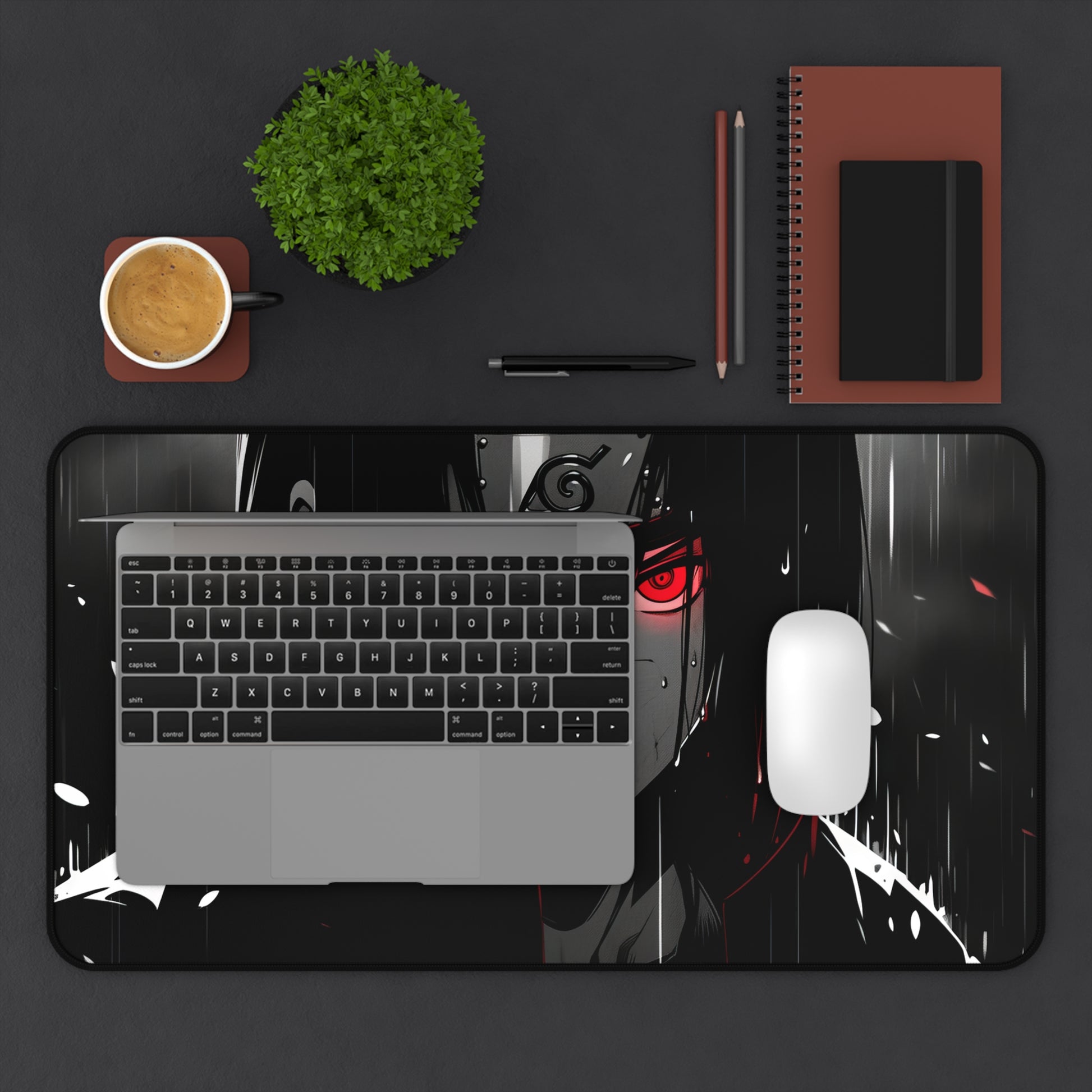 Dark Naruto Desk Mat, Gaming keyboard matt, mousepad large, XXL extended deskpad mouse pad - Bolt Print