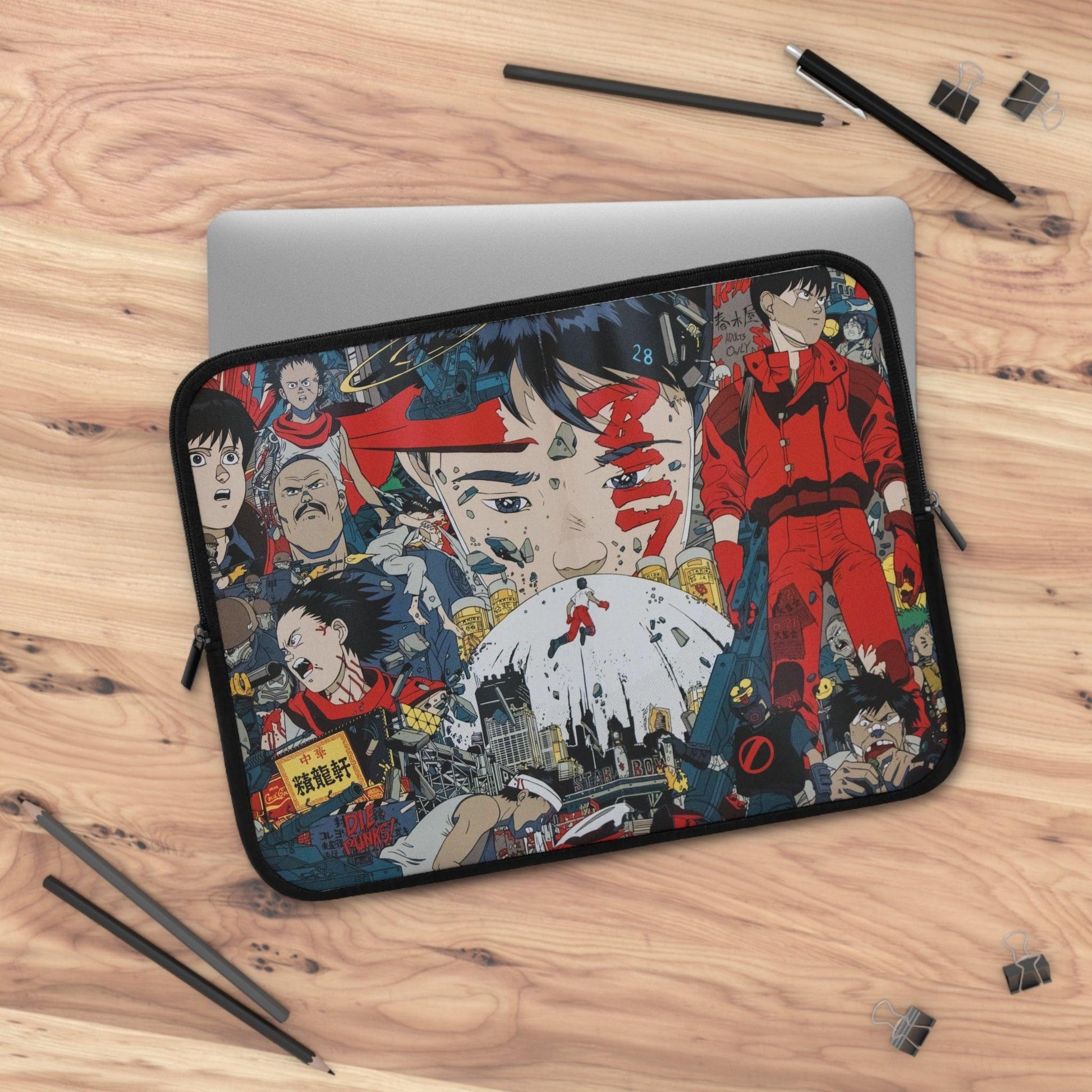 Anime Laptop sleeve macbook or any laptop 12, 13, 14, 16, 17 inch with print Akira, Laptop carrying case - Bolt Print