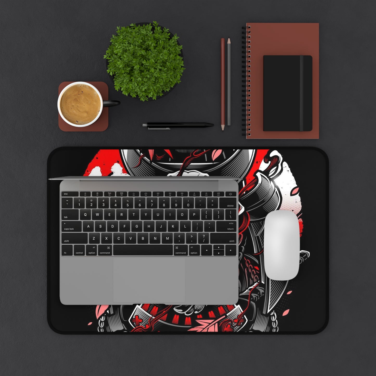 Samurai 2 Desk Mat, deskmat xl, Gaming keyboard matt, mousepad large, XXL extended deskpad mouse pad, large gaming mousepad - Bolt Print