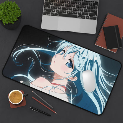 Anime girl Desk Mat, deskmat xl, Gaming keyboard matt, mousepad large, XXL extended deskpad mouse pad, large gaming mousepad - Bolt Print