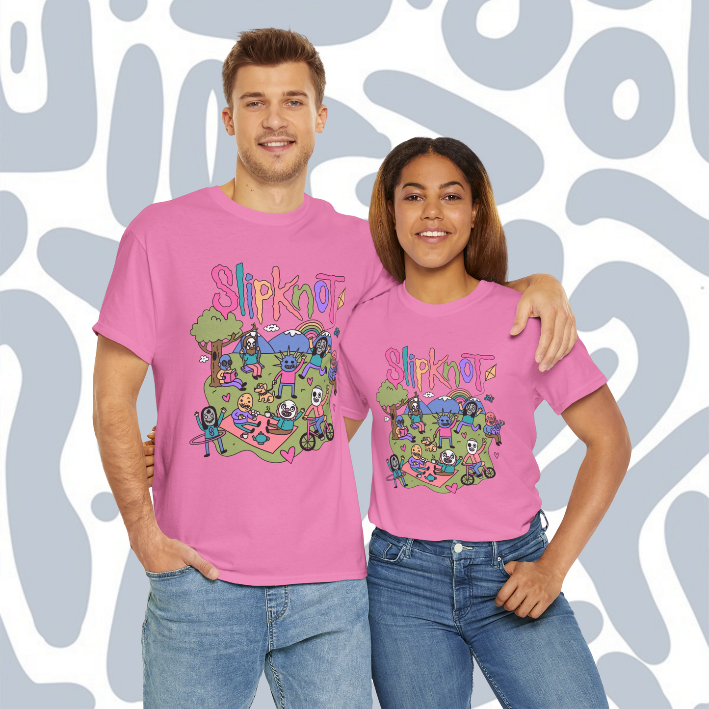 Slipknot Pink T-Shirt, Funny Unisex tee