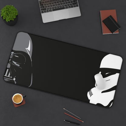 Darth Vader and Stormtrooper half face Desk Mat, gaming mouse mat, mousepad large, XXL deskpad mouse pad