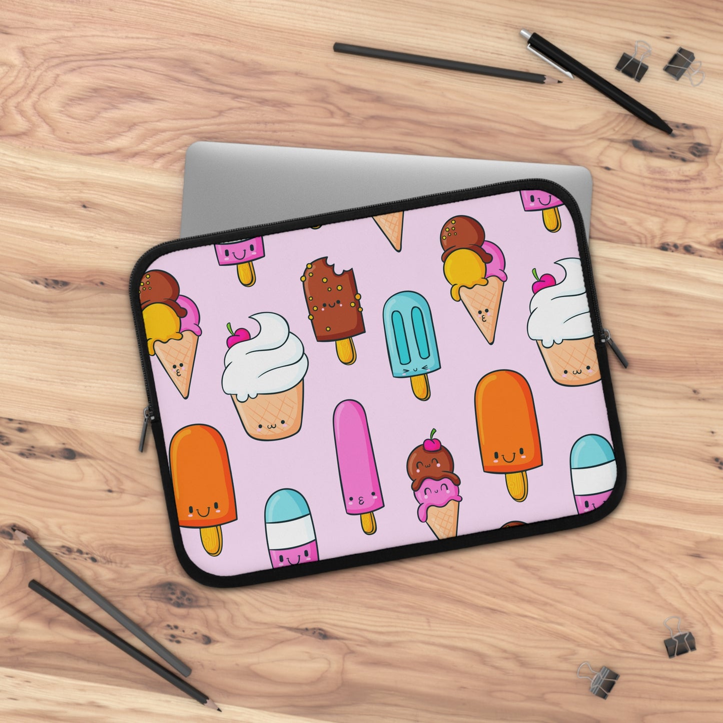 Funny Ice Cream Laptop sleeve macbook or any laptop, laptop bag, laptop cover