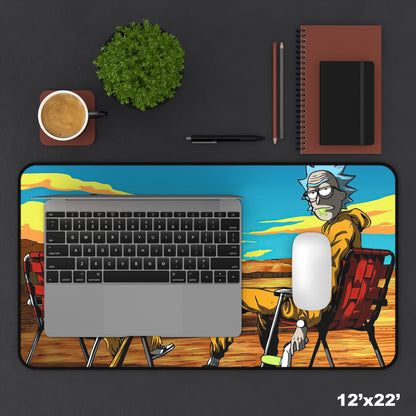 Rick and Morty Breaking Bad Desk Mat, Gaming keyboard matt, mousepad large, XXL extended deskpad mouse pad - Bold Print